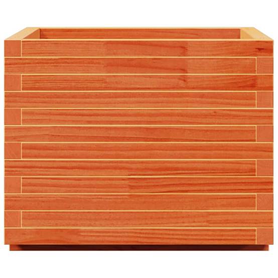 Jardinière bois de pin massif cire marron 60 x 60 x 49,5 cm - PANGIVO - Image 6