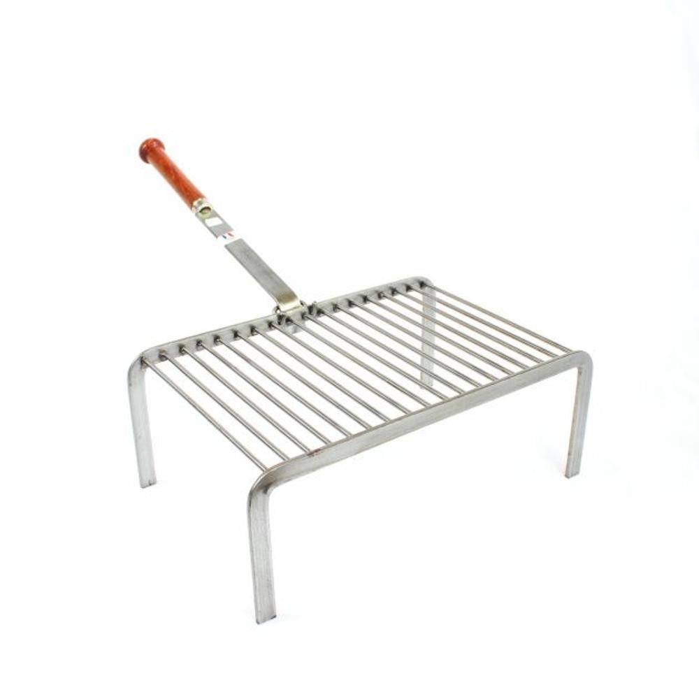 Grille barbecue cheminée sur pieds Forge de Rodez 18 barres acier - Image 1