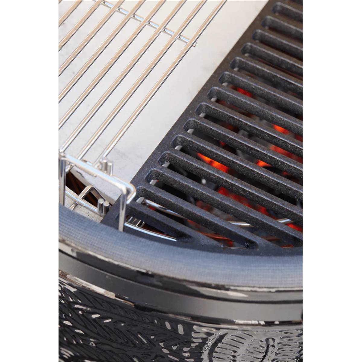 Barbecook - Lot de 2 Grilles demi-lune en fonte pour Kamado Kamal Ø 60CM - Image 2