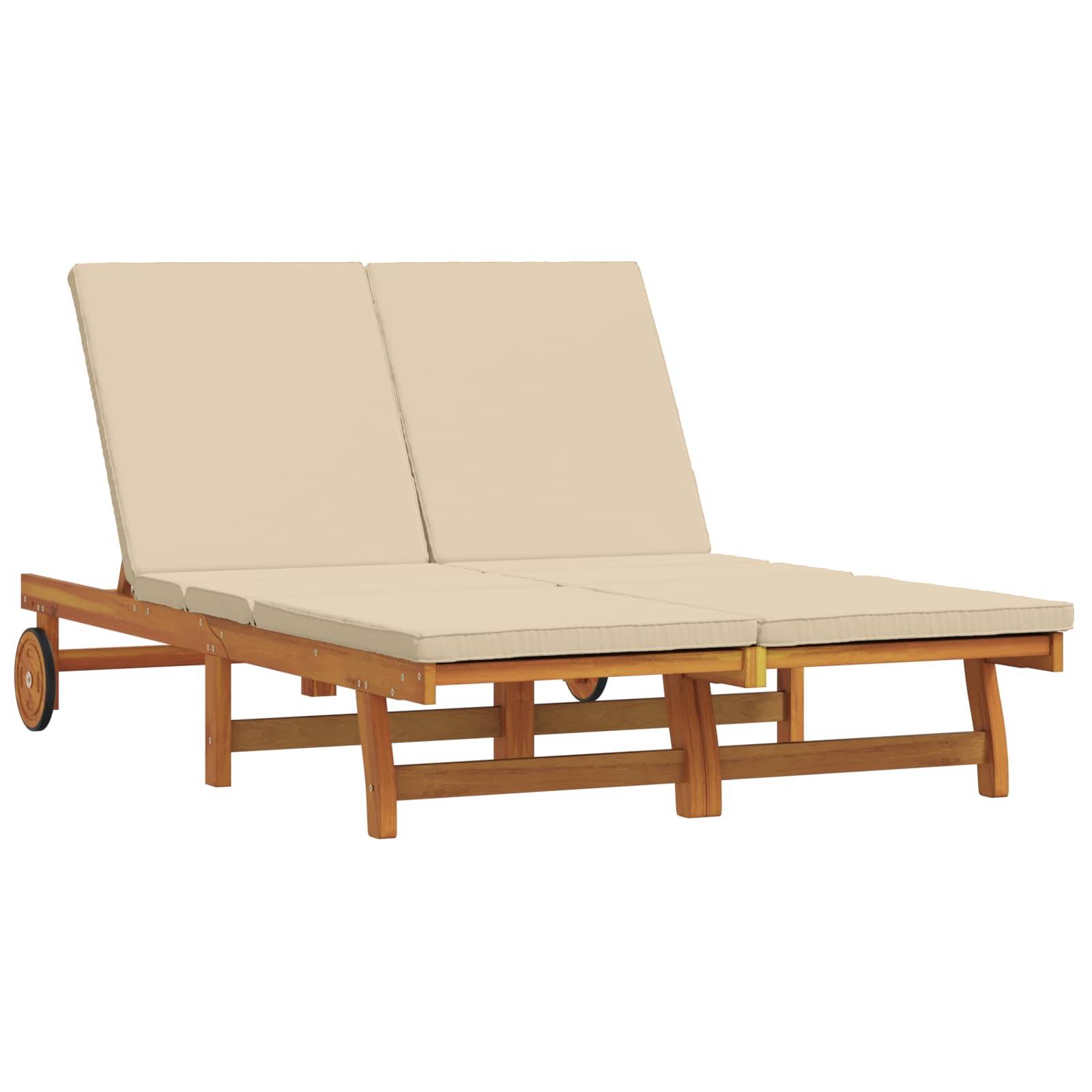 Vidaxl - Transat Marron 125 x 200 x 84 cm Bois d'Acacia Massif vidaXL 3325190 - Image 1