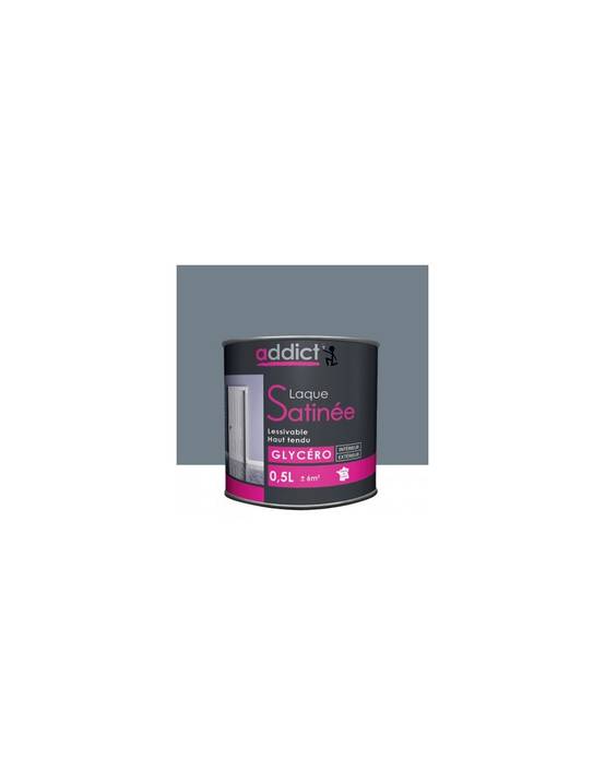 Peinture Laque Satin Gris Addict Finition Glycéro Satinée Résistante - Addict - Image 2