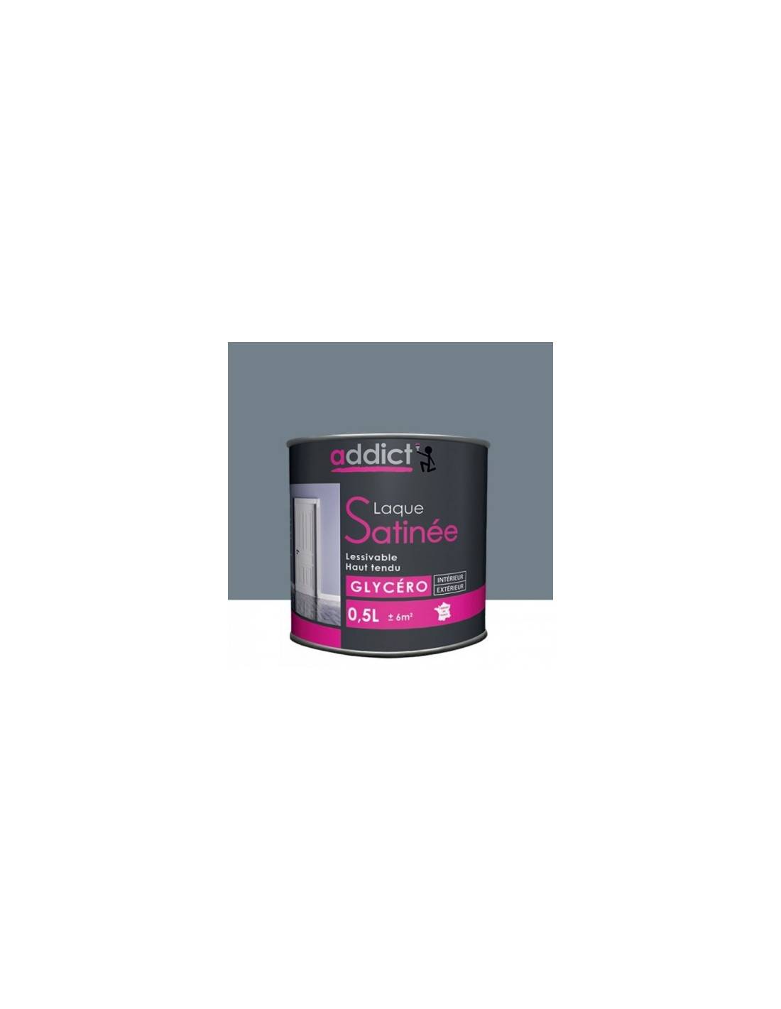 Peinture Laque Satin Gris Addict Finition Glycéro Satinée Résistante - Addict - Image 2
