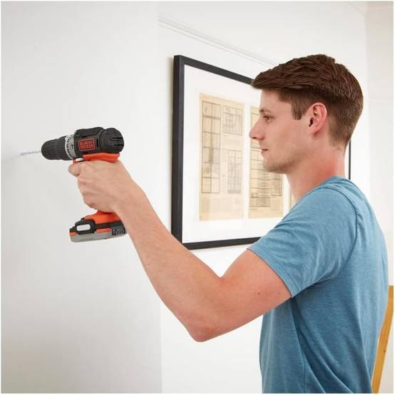 Perceuse visseuse à percussion sans fil 12 V + 80 accessoires + 1 batterie 1,5 Ah + 1 sac de transport - BLACK+DECKER - BDCHD12S1A-QW - Image 6
