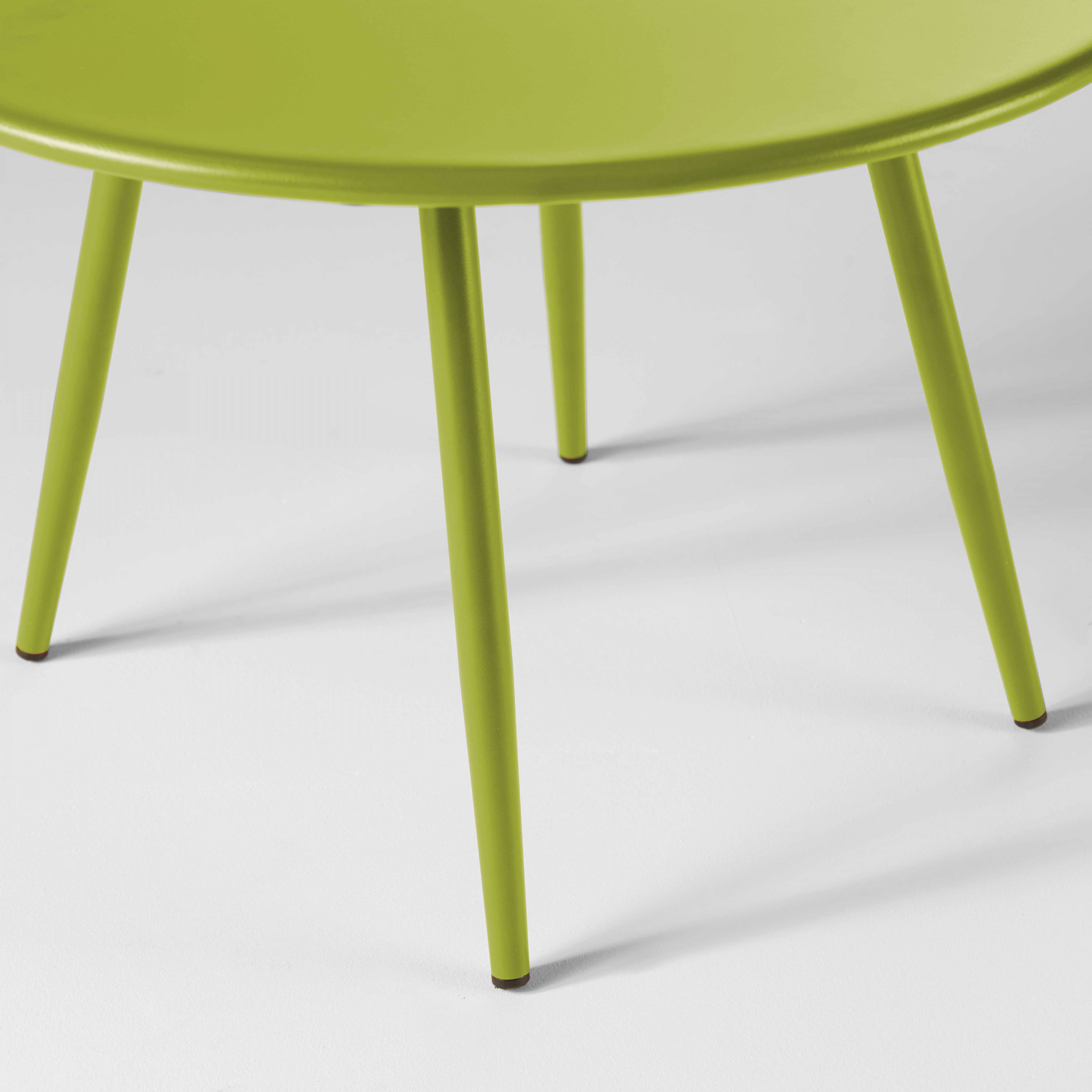Oviala - Table basse de jardin ronde en métal vert 50 cm Palavas - Oviala - Image 5