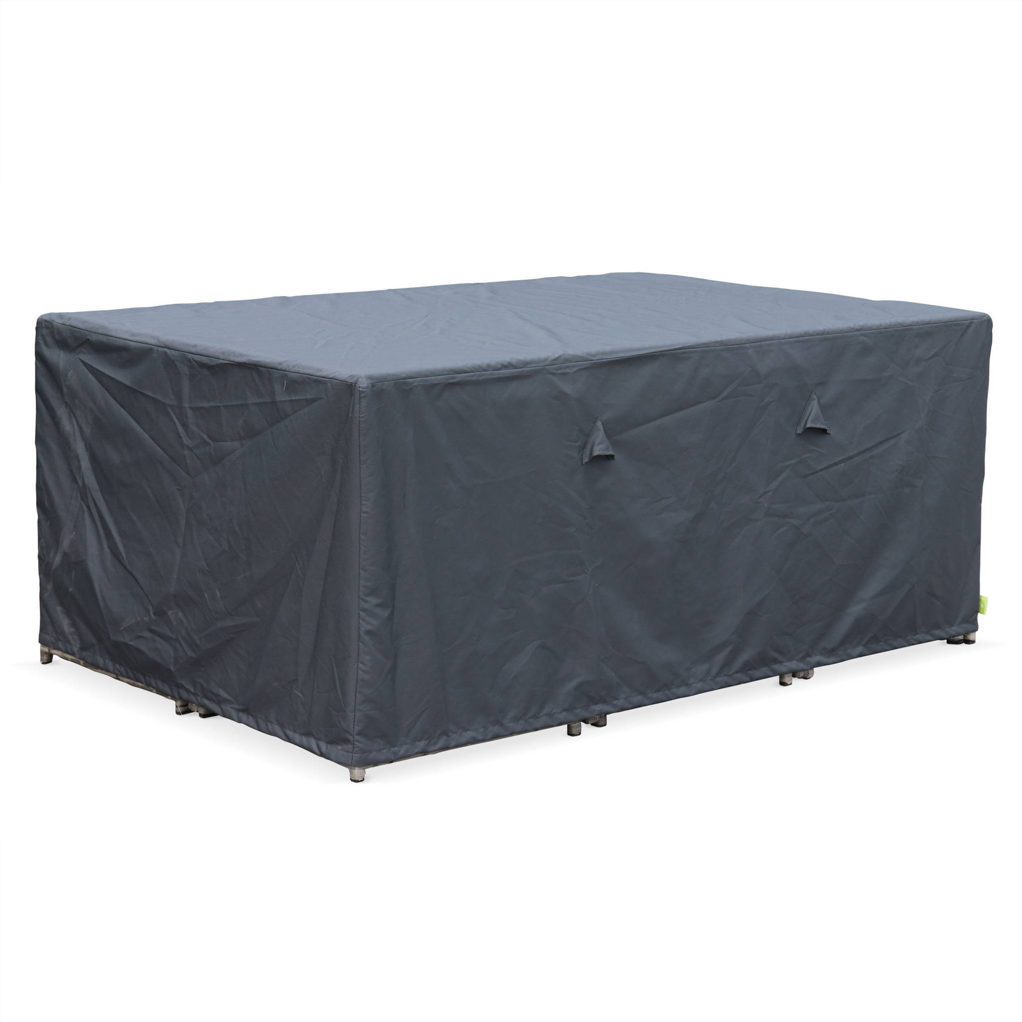 sweeek - Housse de protection 172x112cm gris foncé - Bâche rectangulaire en polyester pour tables de jardin Firenze 6. Vasto 10. Vabo 10 et Cubo 10 | sweeek - Image 1