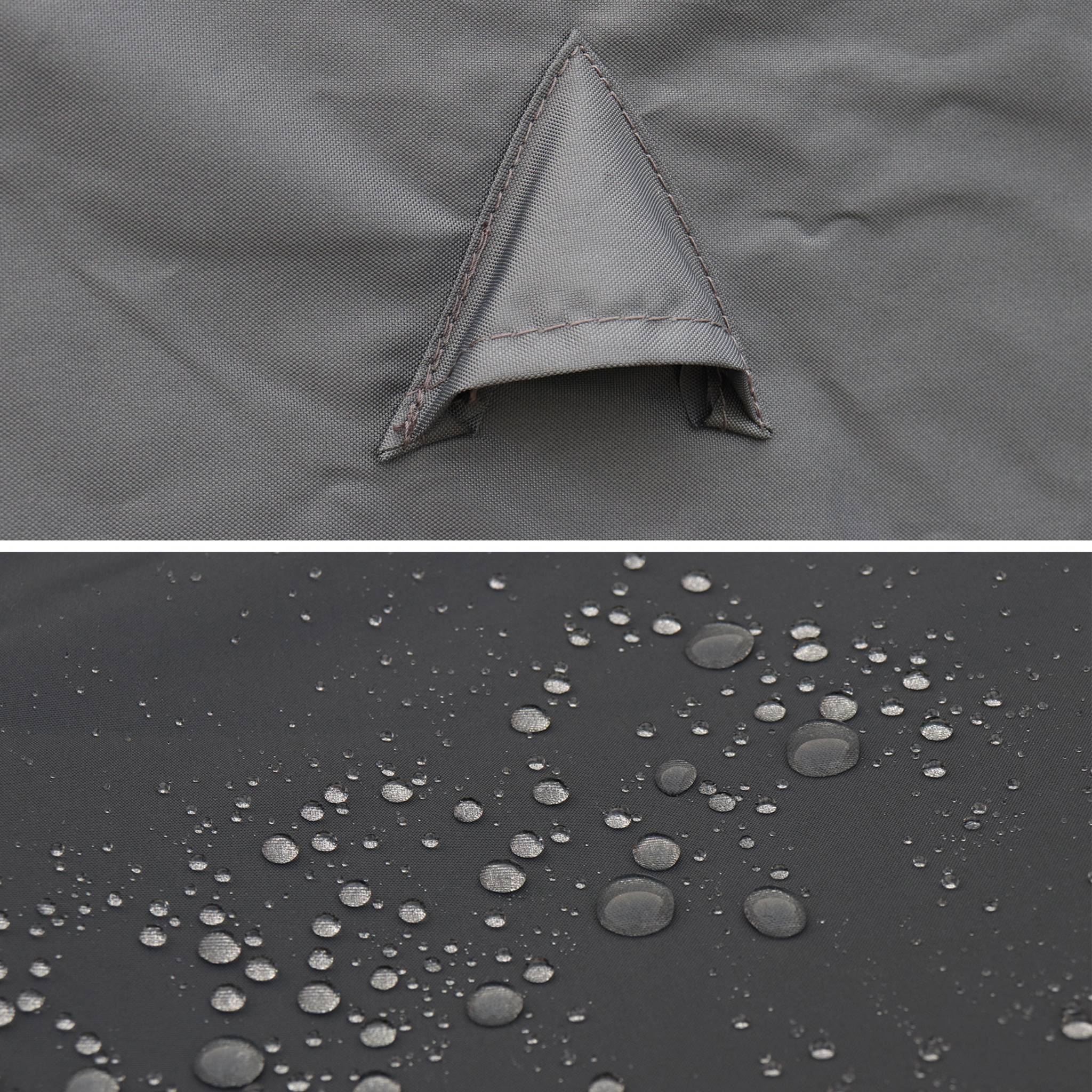 sweeek - Housse de protection 172x112cm gris foncé - Bâche rectangulaire en polyester pour tables de jardin Firenze 6. Vasto 10. Vabo 10 et Cubo 10 | sweeek - Image 4