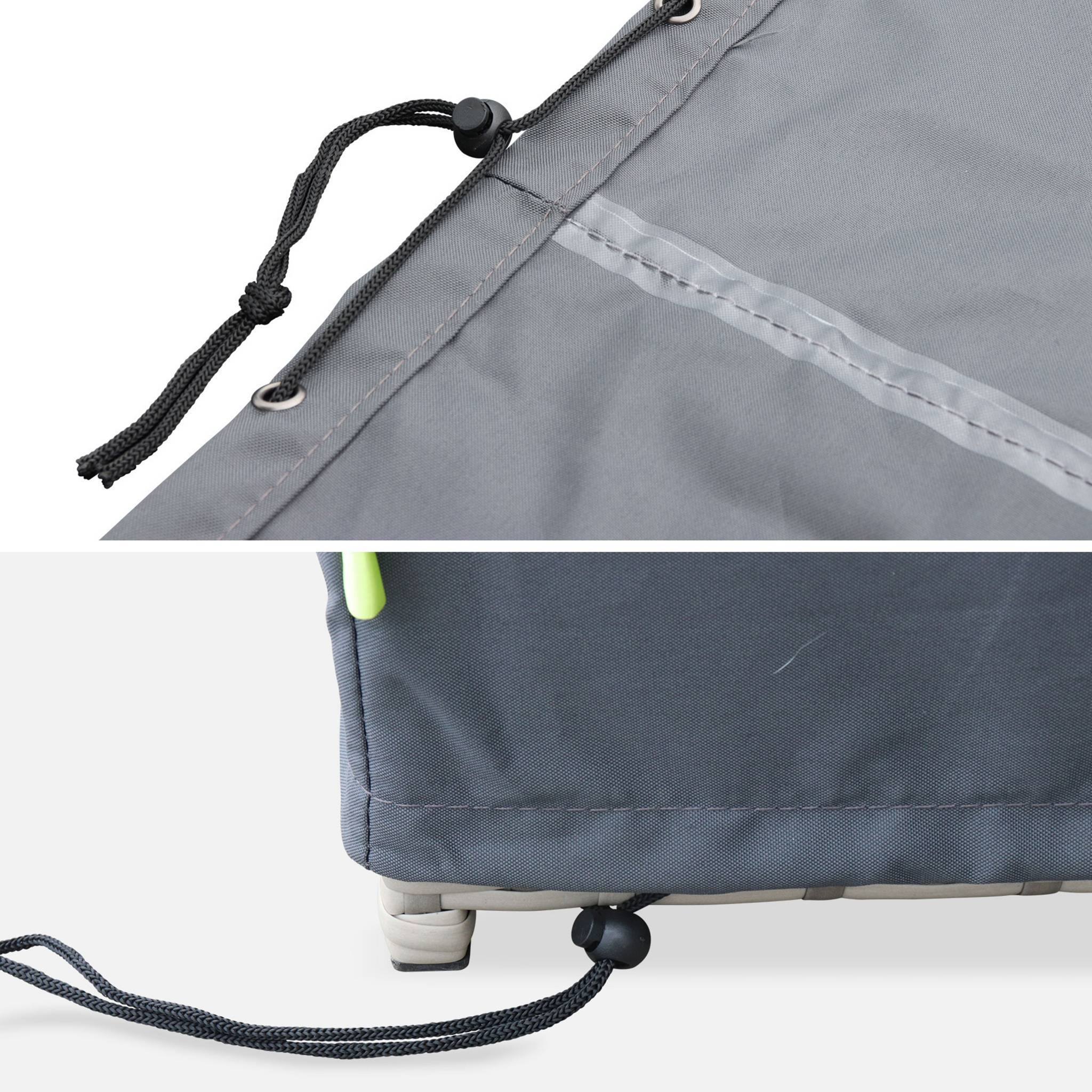 sweeek - Housse de protection 172x112cm gris foncé - Bâche rectangulaire en polyester pour tables de jardin Firenze 6. Vasto 10. Vabo 10 et Cubo 10 | sweeek - Image 3