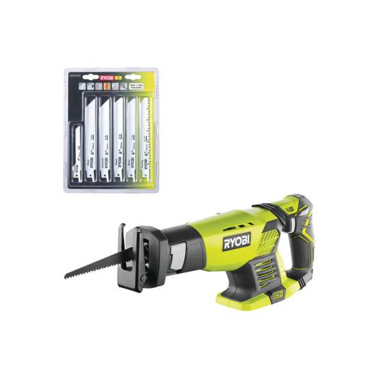 Ryobi - Pack RYOBI - Scie sabre RRS1801M - 18V One+ sans batterie ni chargeur - Lot de 6 lames universelles - bois et métal 100/152mm - RAK06RB - Image 1