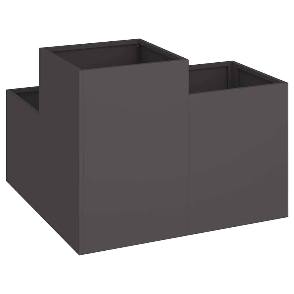 Maison Chic - Cache-pot, Pot De Fleurs Noir 80 x 80 x 60 cm Acier g416 - Image 4