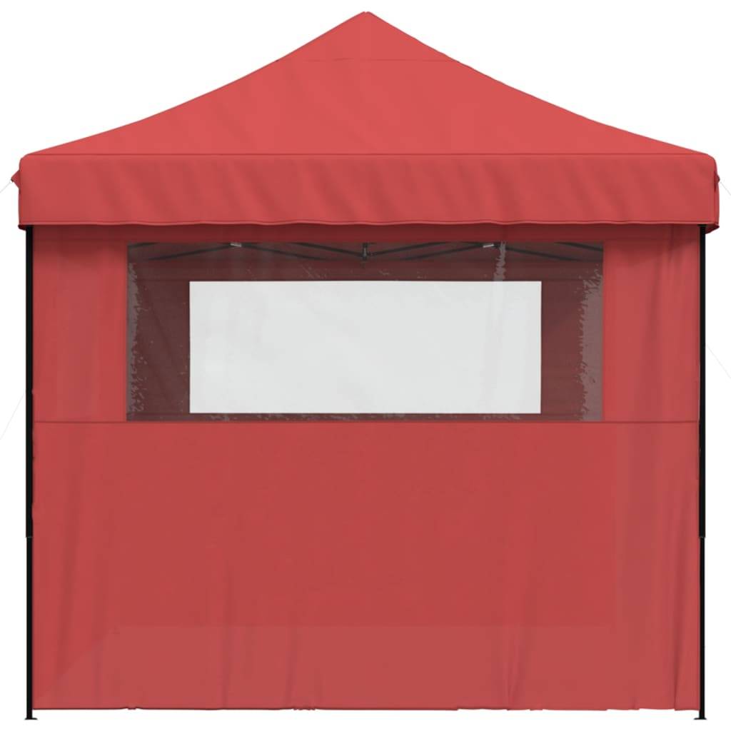 Tente de réception pliable escamotable 3 parois latérales bordeaux 440 x 292 x 315 cm - PANGIVO - Image 4