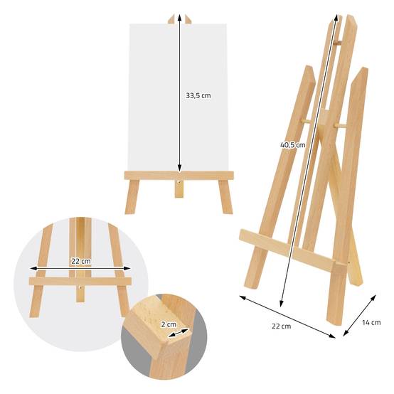 Chevalet de table – Petit chevalet – 30 cm de haut – Pliable et peu encombrant – Convient pour la peinture, l'art des enfants et l'artisanat Chevalet de table – Petit chevalet – 30 cm de haut – Pliable et peu encombrant – Convient pour la peinture, l'art des enfants et l'artisanat