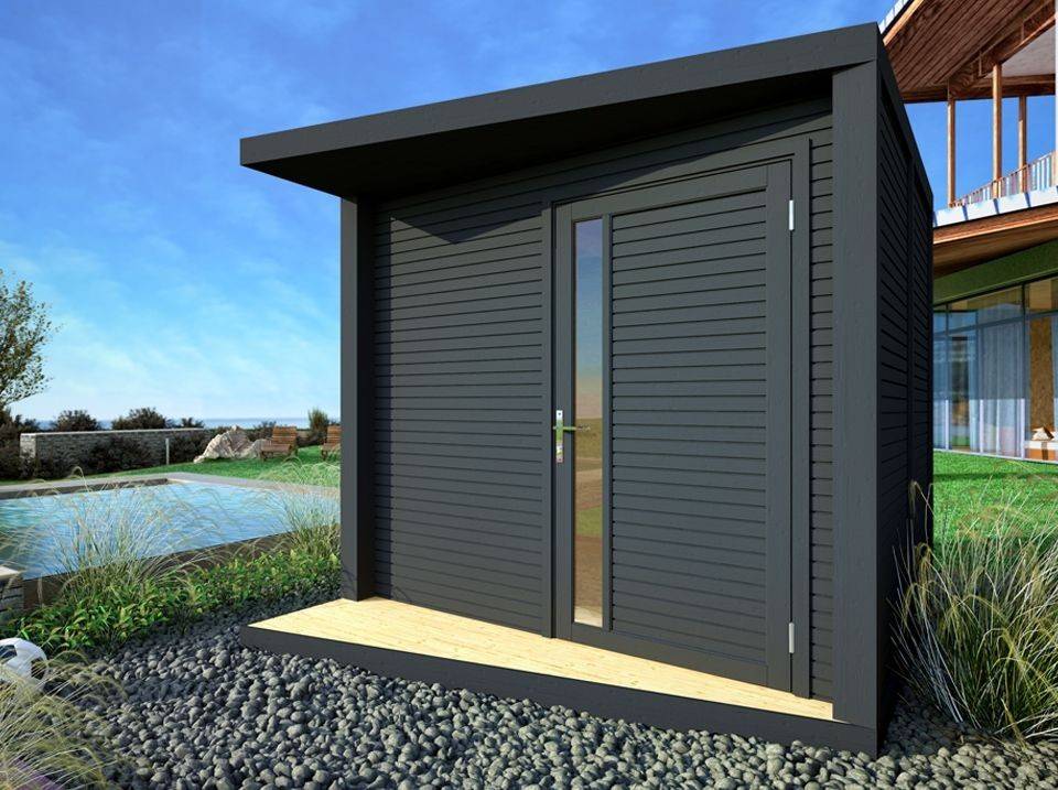 Direct Abris - Abri de Jardin NERIS - Surface : 6m2 - 237 x 297cm - Gris Anthracite - Cabane de Jardin - Plancher Rehaussé - Abri Amenageable - Image 2