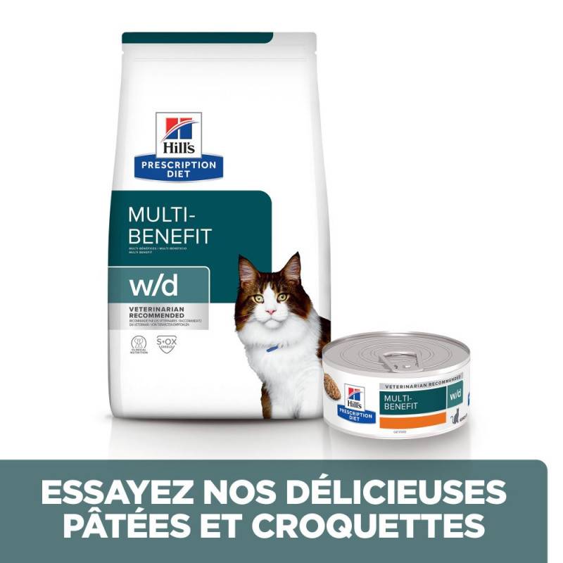 CROQUETTES CHAT ADULT PRESCRIPTION DIETS W/D MULTI BENEFIT - HILL'S 1,5 kg - Image 3