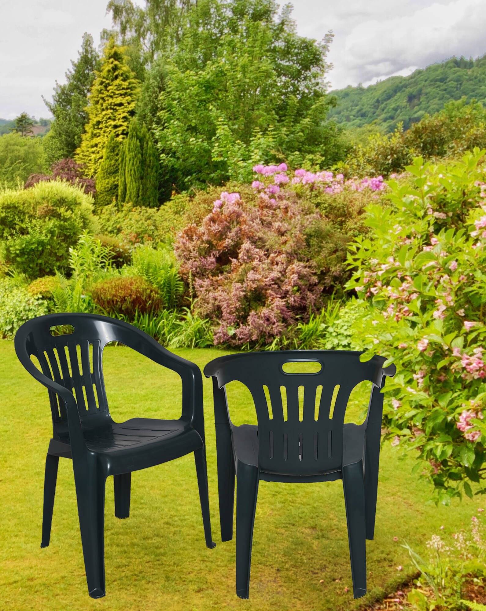 Dmora - Chaise d'extérieur Bisceglie, Siège de jardin, Chaise pour table à manger, Fauteuil d'extérieur, 100% Made in Italy, 56x55h78 cm, Vert - Dmora - Image 5