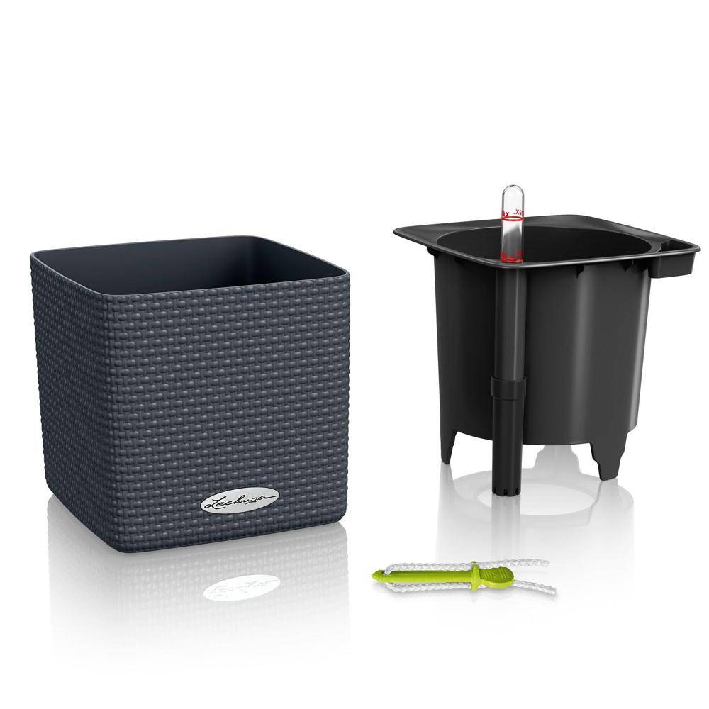 Lechuza - CUBE Color 14 - Kit Complet, gris ardoise 14 cm Lechuza - Image 2
