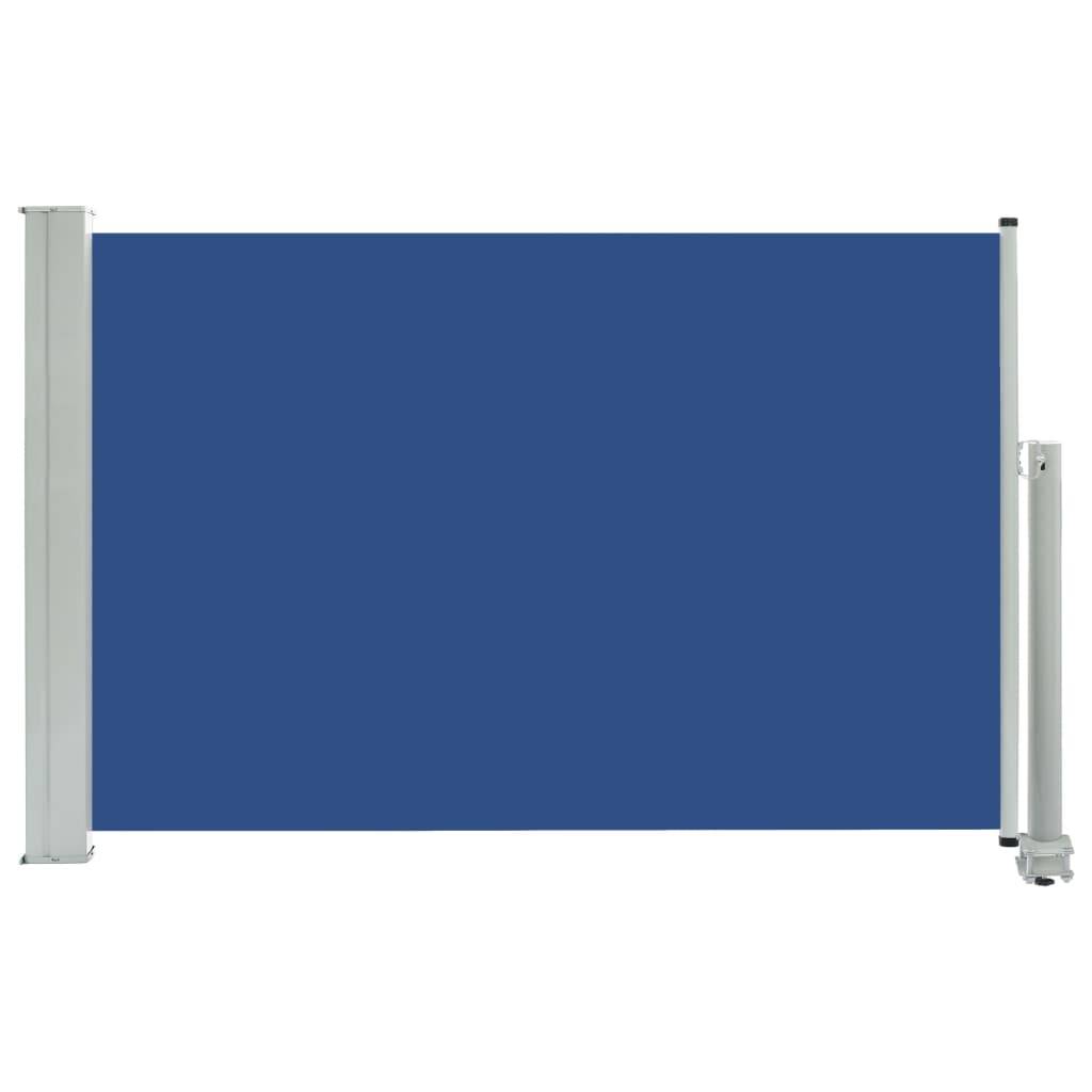 Helloshop26 - Auvent paravent store brise-vue latéral rétractable de patio jardin terrasse balcon protection visuelle écran 60 x 300 cm bleu - Image 1
