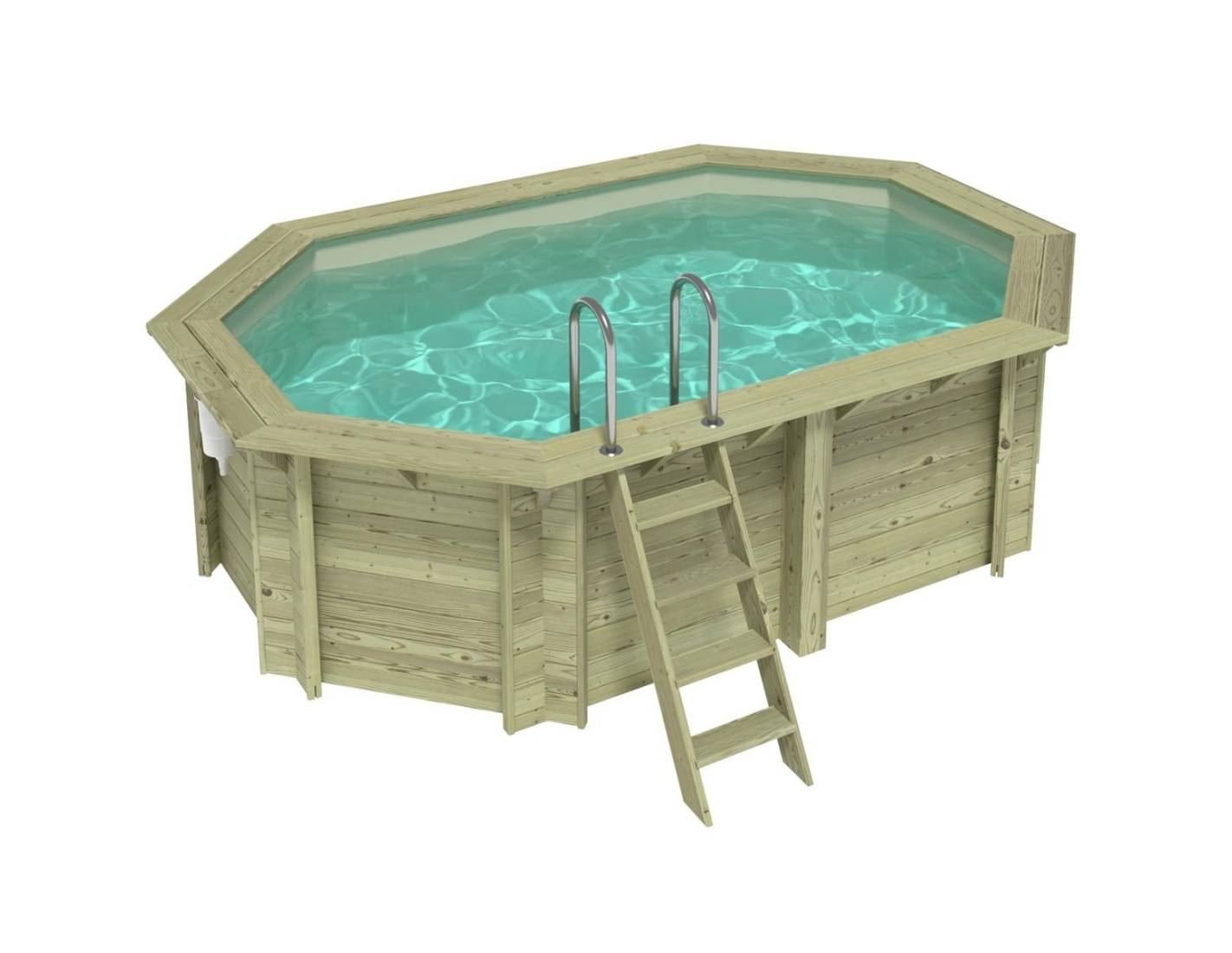 Altanka - Piscine hors sol en bois NEMO 4.3 x 3 - H.1.18 m, sable, fixations à sceller - BAS7302OSPI3 - ALTANKA - Image 1