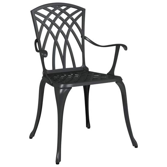 Ensemble de tables de jardin aluminium coulé noir 80 x 80 x 75 cm, Poids :34.47kg - PANGIVO - Image 5