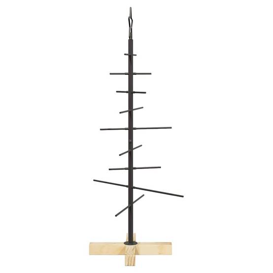 Sapin de Noël | Arbre de Noël en métal Noir 89 cm Acier peint par poudre Maison Chic - Image 6