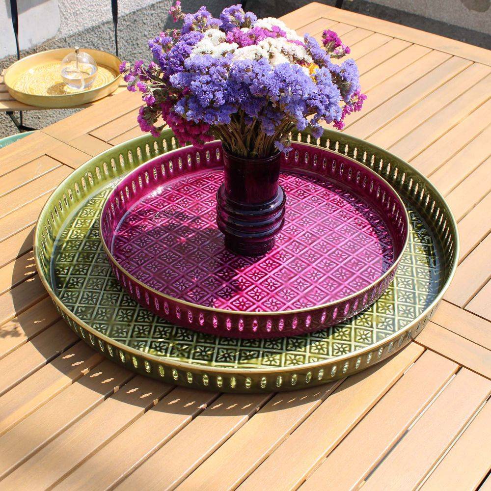 Bazardeluxe - Plateau en métal Jali 45 cm - Image 2