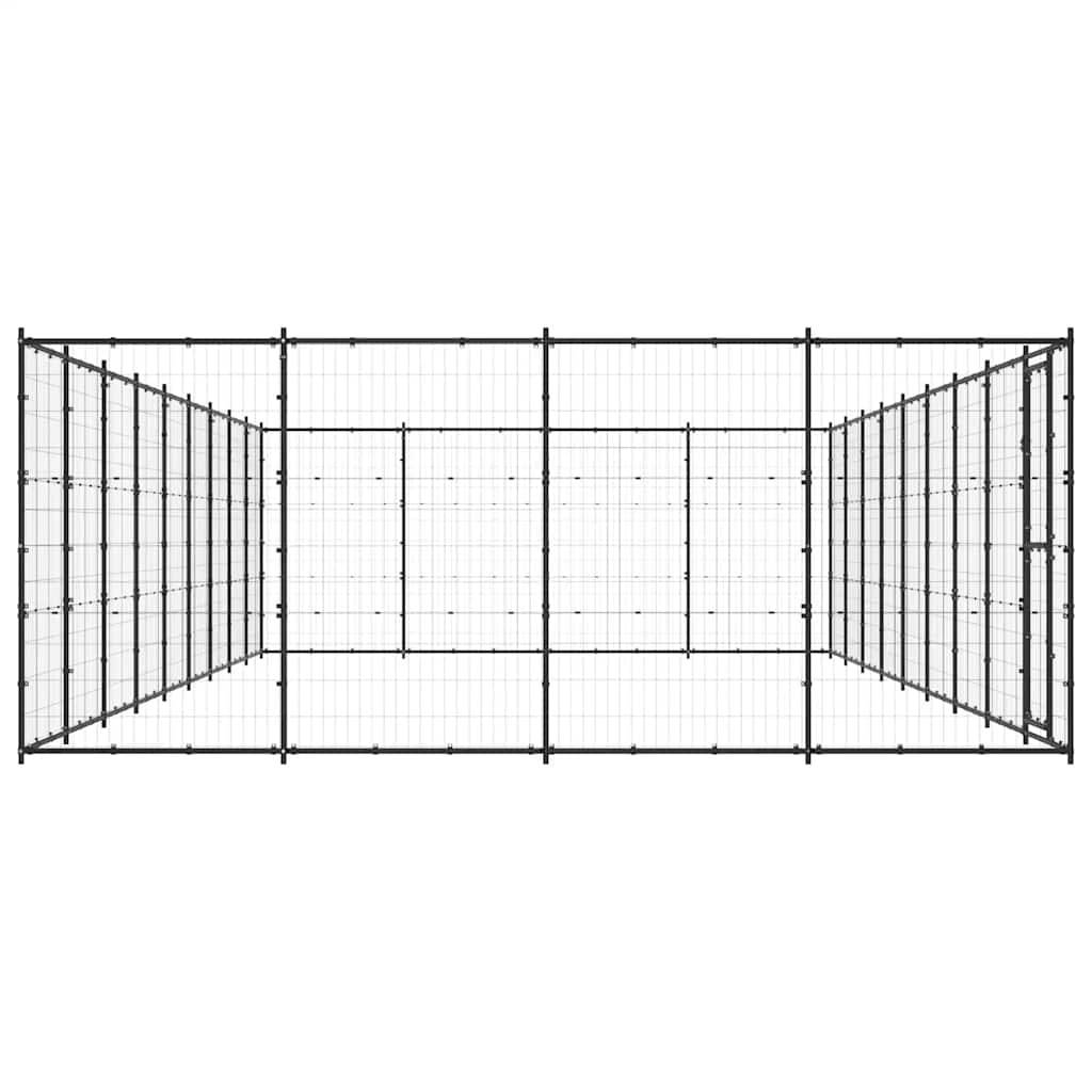 Vidaxl - Chenil d'extérieur pour chiens Acier 43,56 m² vidaXL 3082316 - Image 6