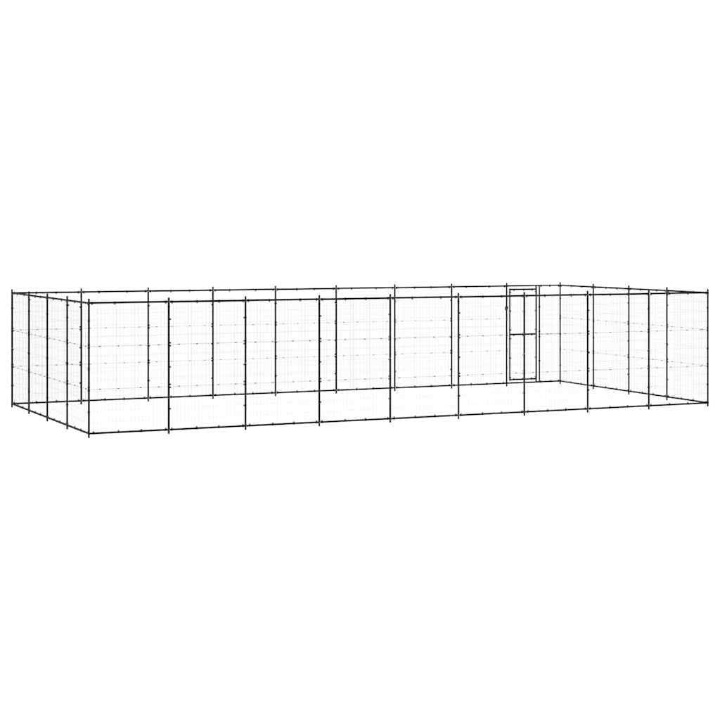 Vidaxl - Chenil d'extérieur pour chiens Acier 43,56 m² vidaXL 3082316 - Image 7