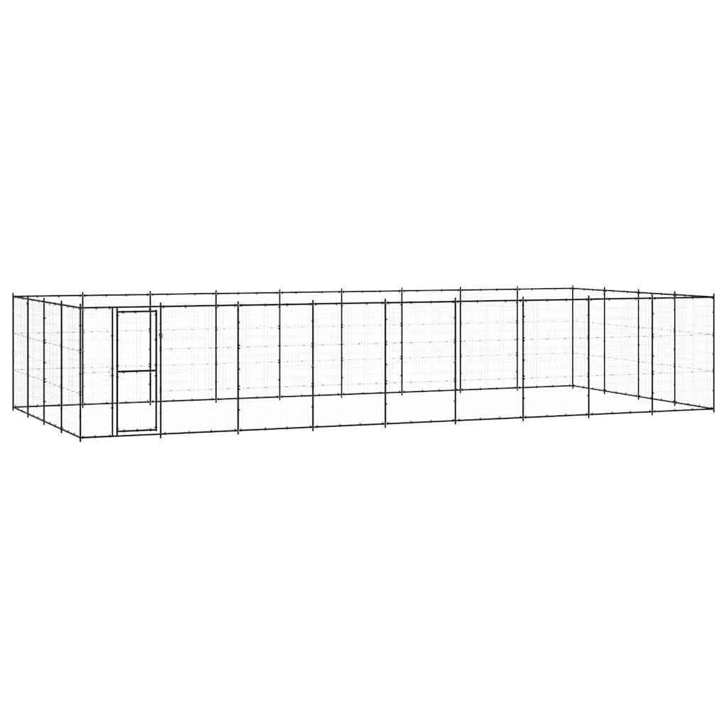 Vidaxl - Chenil d'extérieur pour chiens Acier 43,56 m² vidaXL 3082316 - Image 2