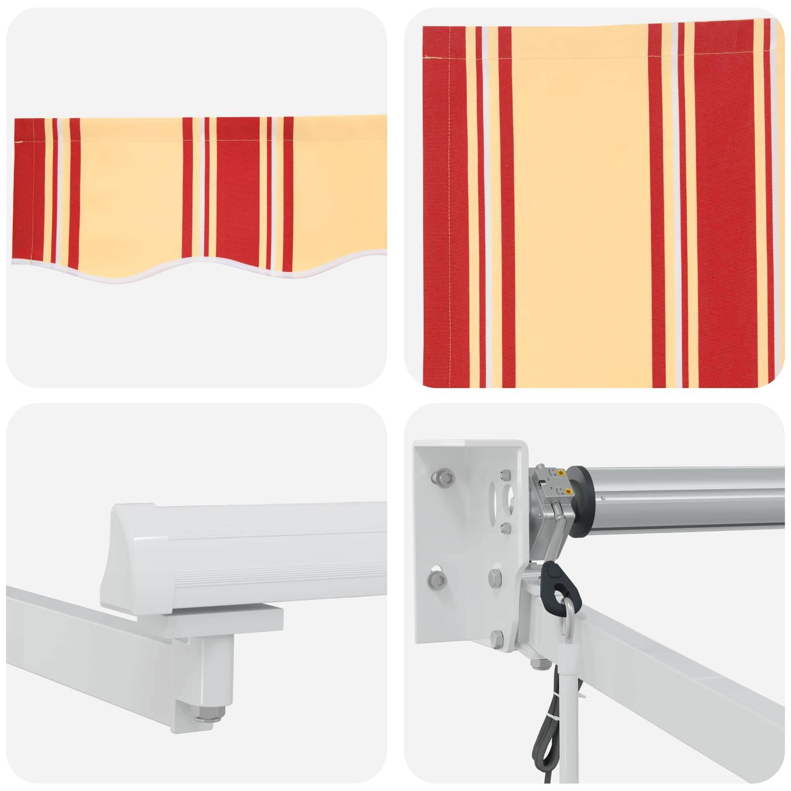 PANGIVO - Auvent rétractable aluminium et polyester multicolore 250 x 200 cm - PANGIVO - Image 7
