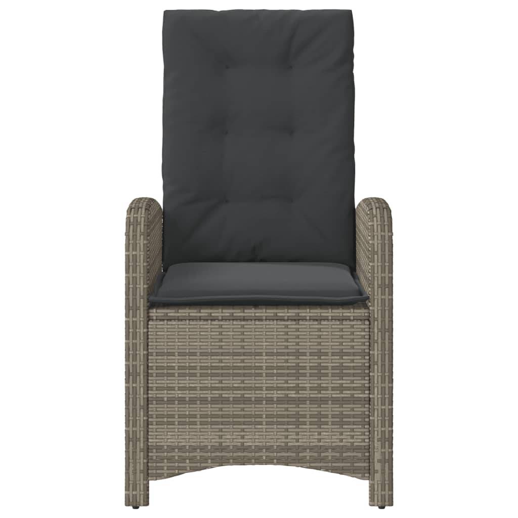 Vidaxl - Chaises inclinables de jardin lot de 2 et coussins gris rotin vidaXL 365171 - Image 6