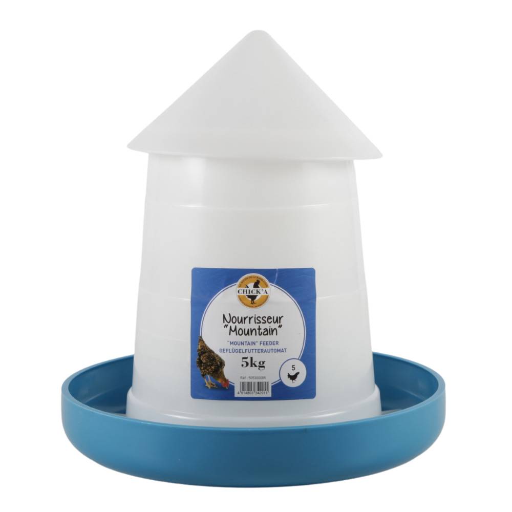 Chick'a - Nourrisseur Mountain conique bleu 5 kg - Image 1