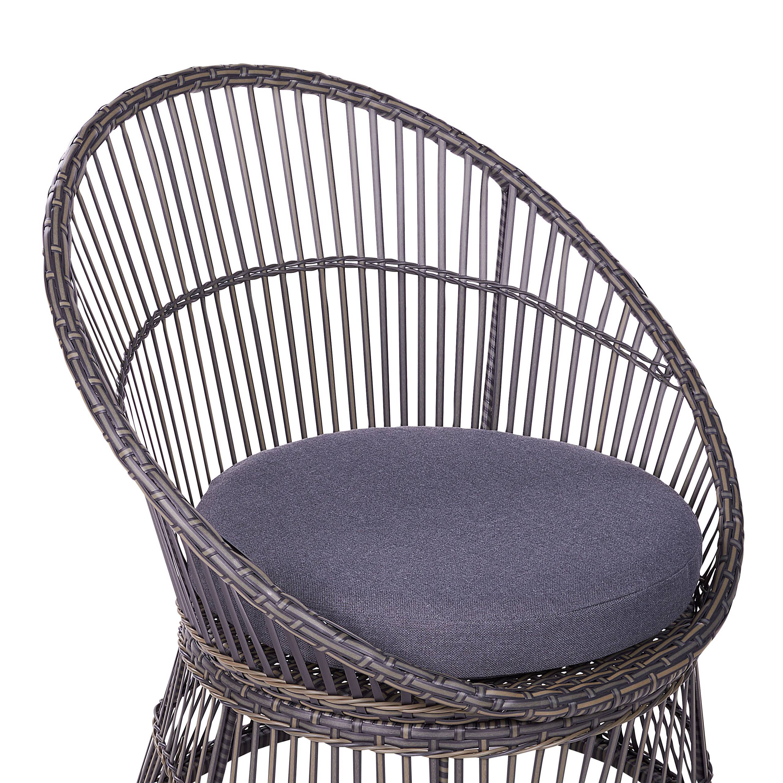 Beliani - Set de bistrot, 2 Personnes Polyrotin Taupe MESYNA - Beliani - Image 8