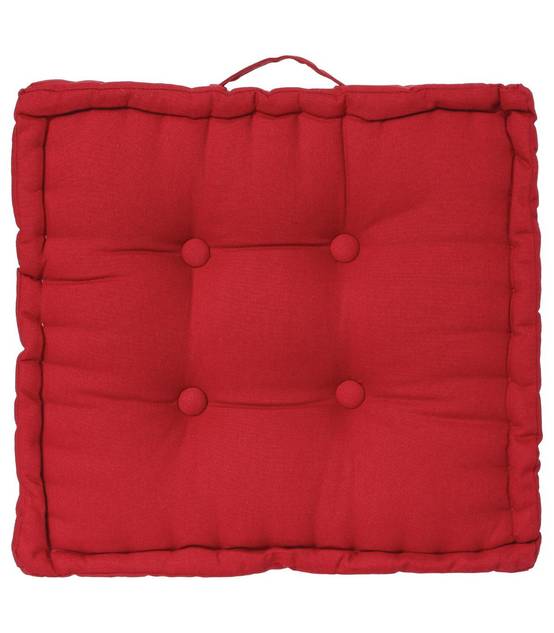 Coussin de Sol en Coton Rouge 40 x 40 cm - Image 1