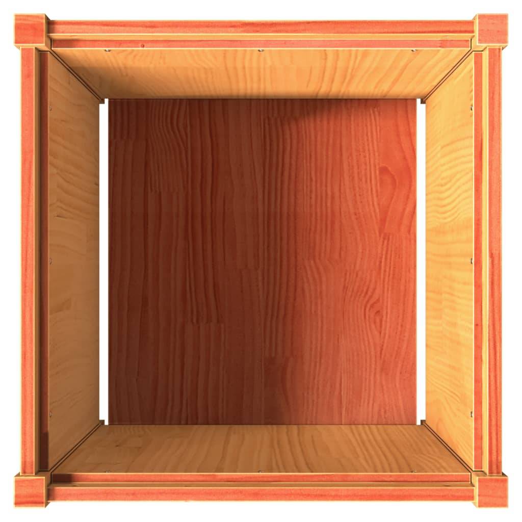 Jardinière 2 pcs cire marron bois de pin massif 60 x 60 x 60 cm - PANGIVO - Image 8