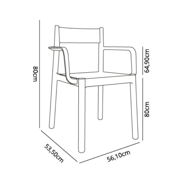 Set 6 fauteuils intérieur, extérieur blanc DANNA garbar - Image 2