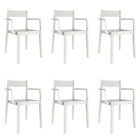 Set 6 fauteuils intérieur, extérieur blanc DANNA garbar - Image 1