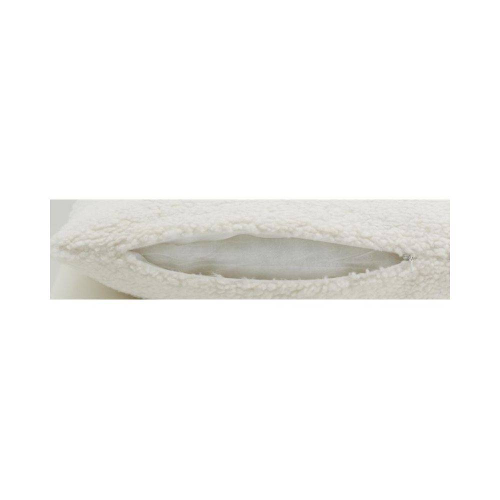 Aubry Gaspard - Coussin en coton bouclettes blanc 45 x 45 Carré - Image 3