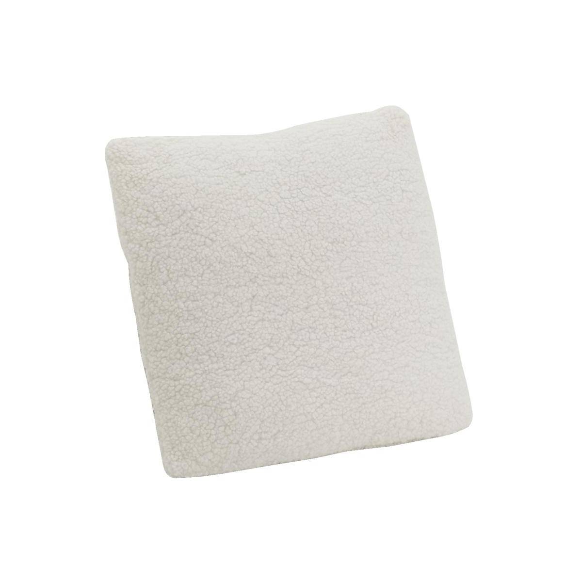 Aubry Gaspard - Coussin en coton bouclettes blanc 45 x 45 Carré - Image 1