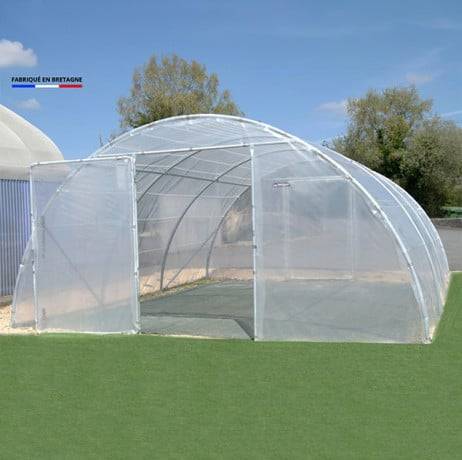 Serre tunnel PRO-450  larg 4.50 m, Long 8 m, Façade 2 portes simples - Image 2