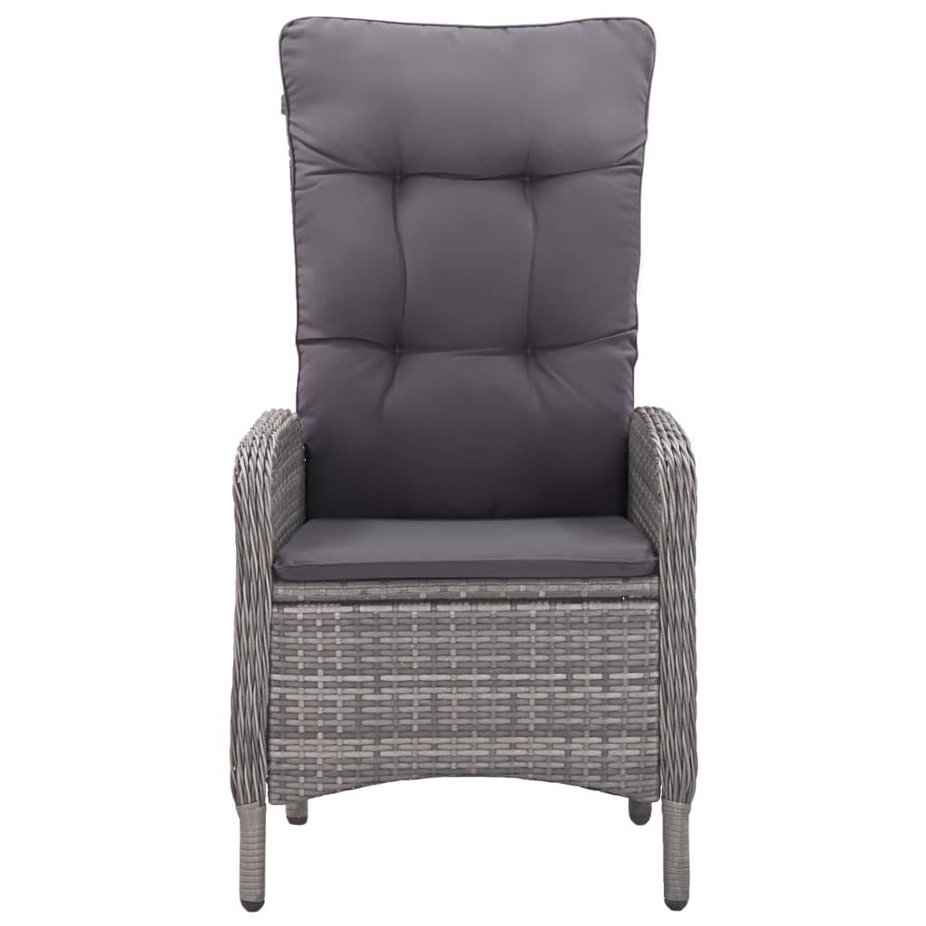 Vidaxl - Ensemble à manger de jardin 9 pcs Résine tressée et verre Gris vidaXL 3058530 - Image 6