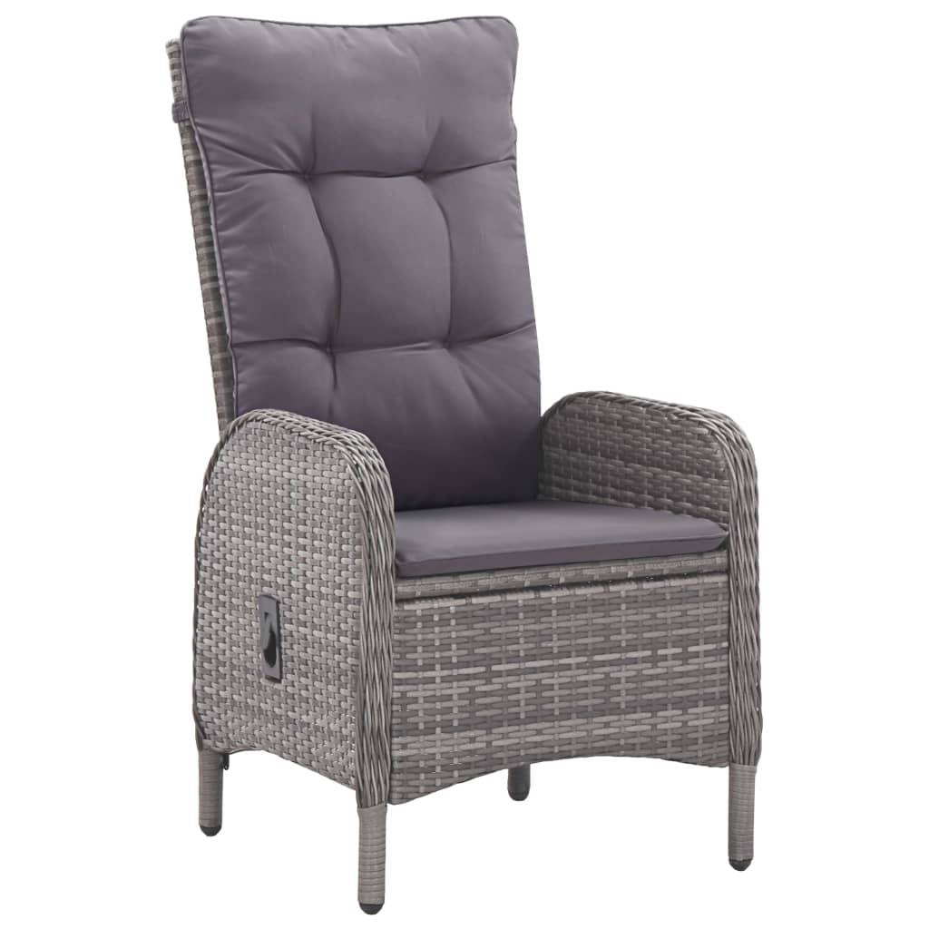 Vidaxl - Ensemble à manger de jardin 9 pcs Résine tressée et verre Gris vidaXL 3058530 - Image 10