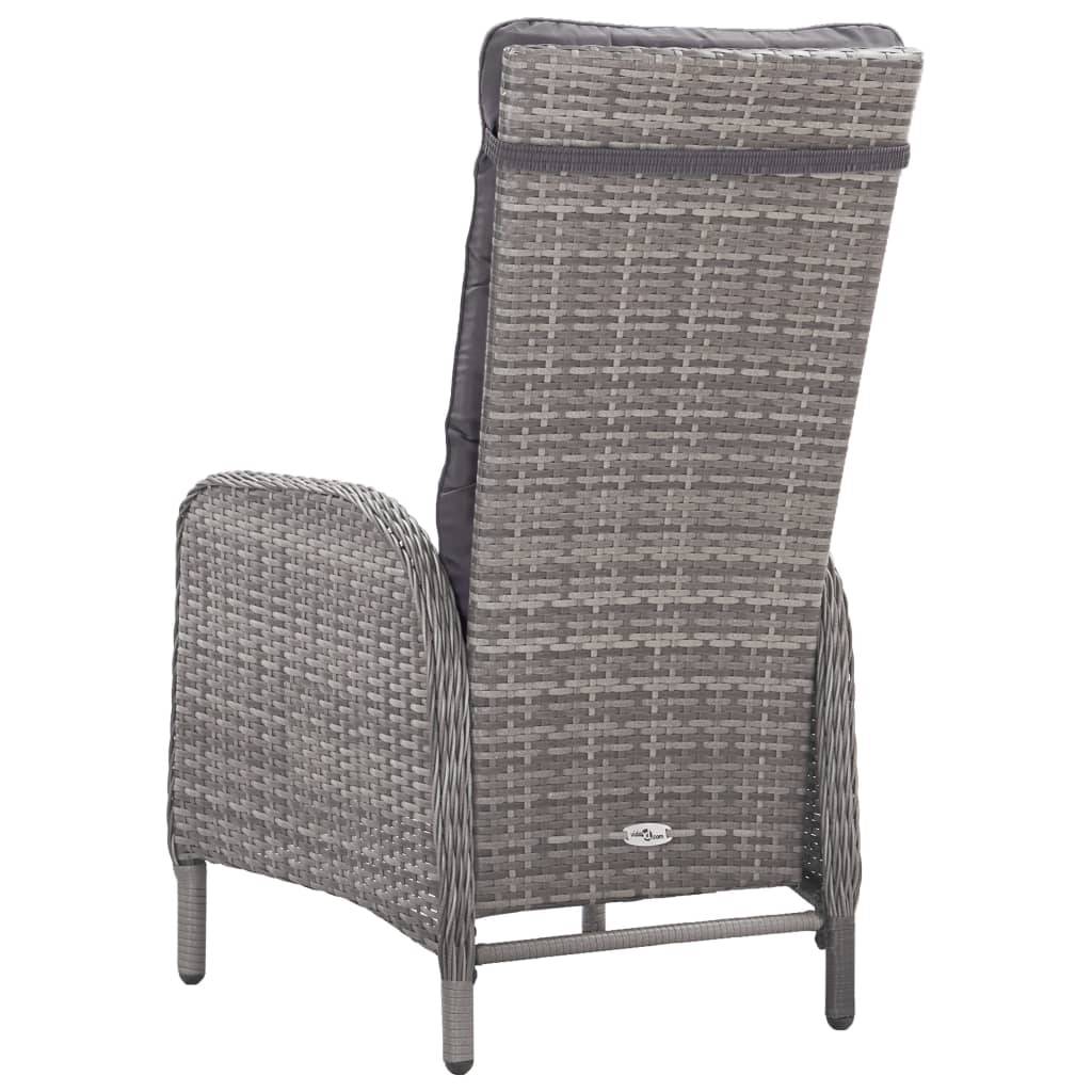 Vidaxl - Ensemble à manger de jardin 9 pcs Résine tressée et verre Gris vidaXL 3058530 - Image 8