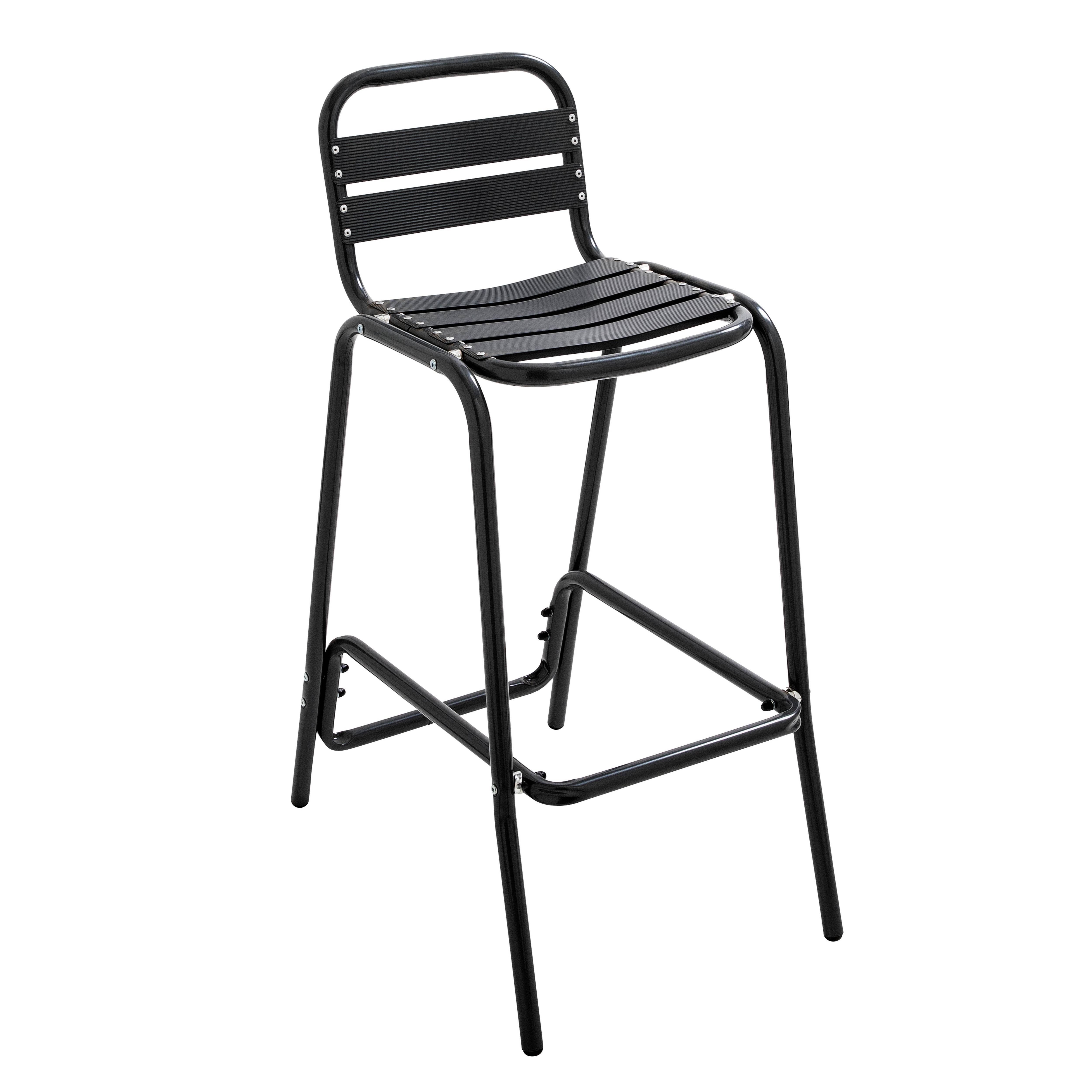 Oviala - Table de jardin mange-debout et 4 chaises en aluminium gris Cardiff - Oviala - Image 6