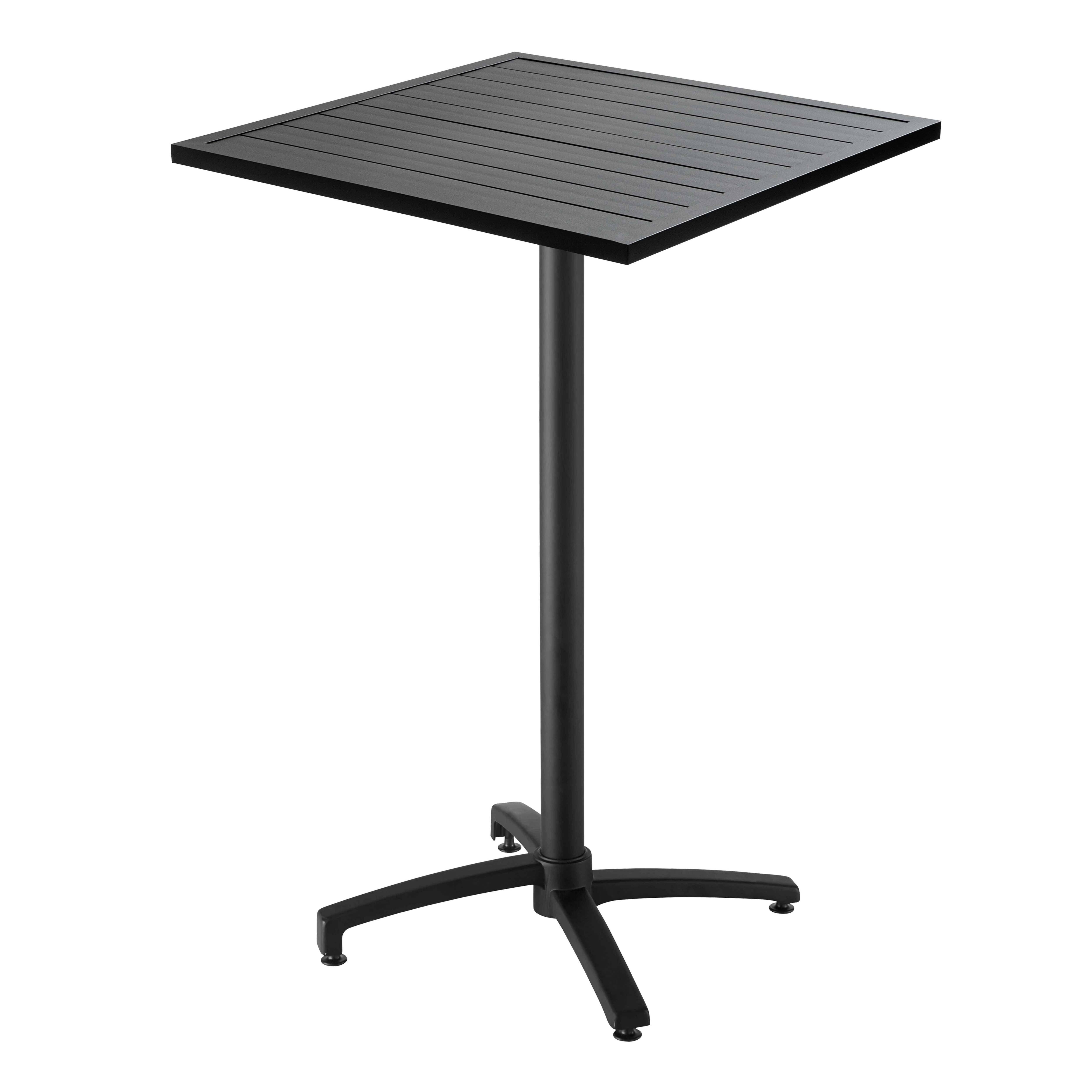 Oviala - Table de jardin mange-debout et 4 chaises en aluminium gris Cardiff - Oviala - Image 2