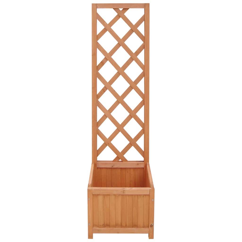 Vidaxl - Jardinière avec treillis-Pot de fleur-Bac à fleurs 40x30x135 cm bois massif de sapin 546472 - Image 4