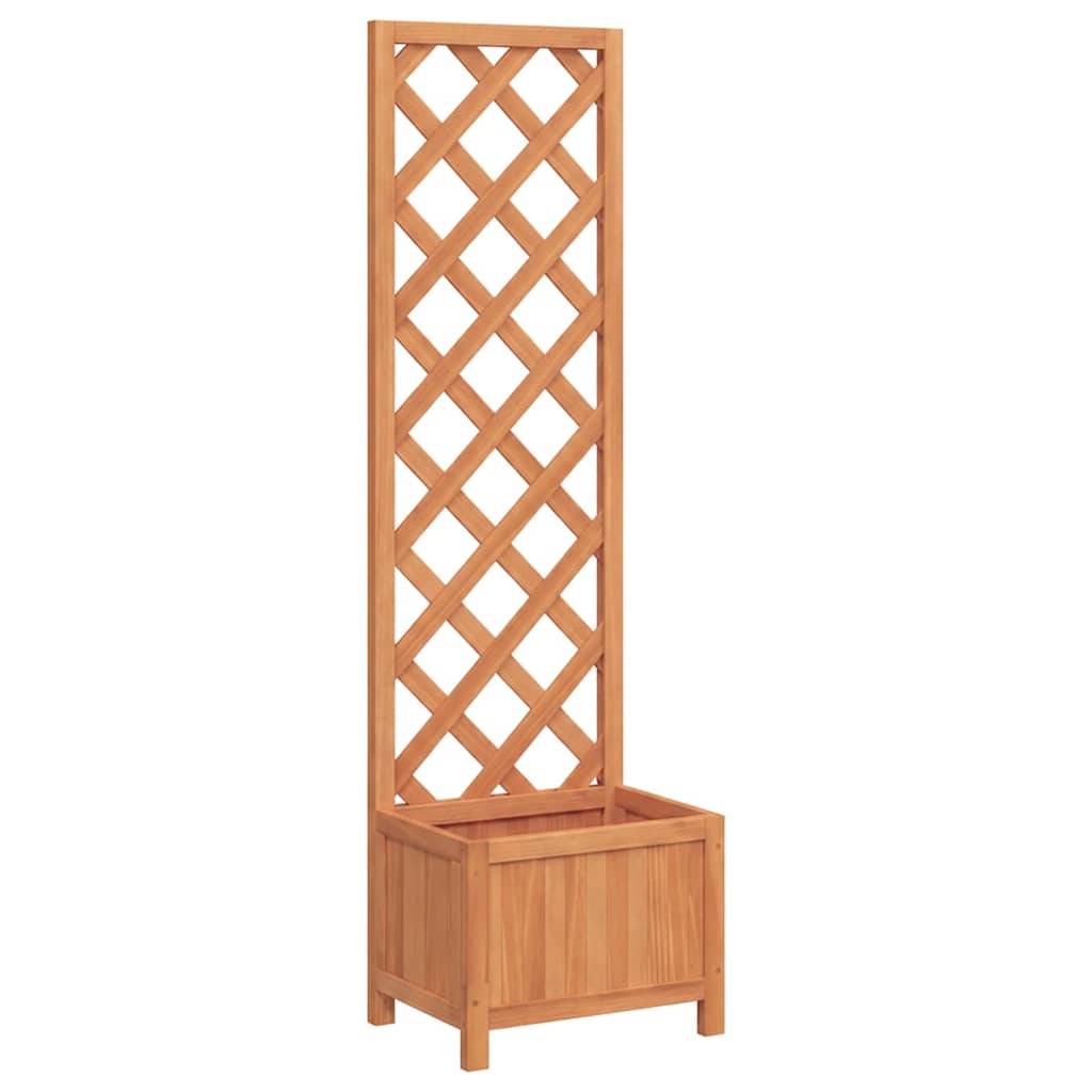 Vidaxl - Jardinière avec treillis-Pot de fleur-Bac à fleurs 40x30x135 cm bois massif de sapin 546472 - Image 2