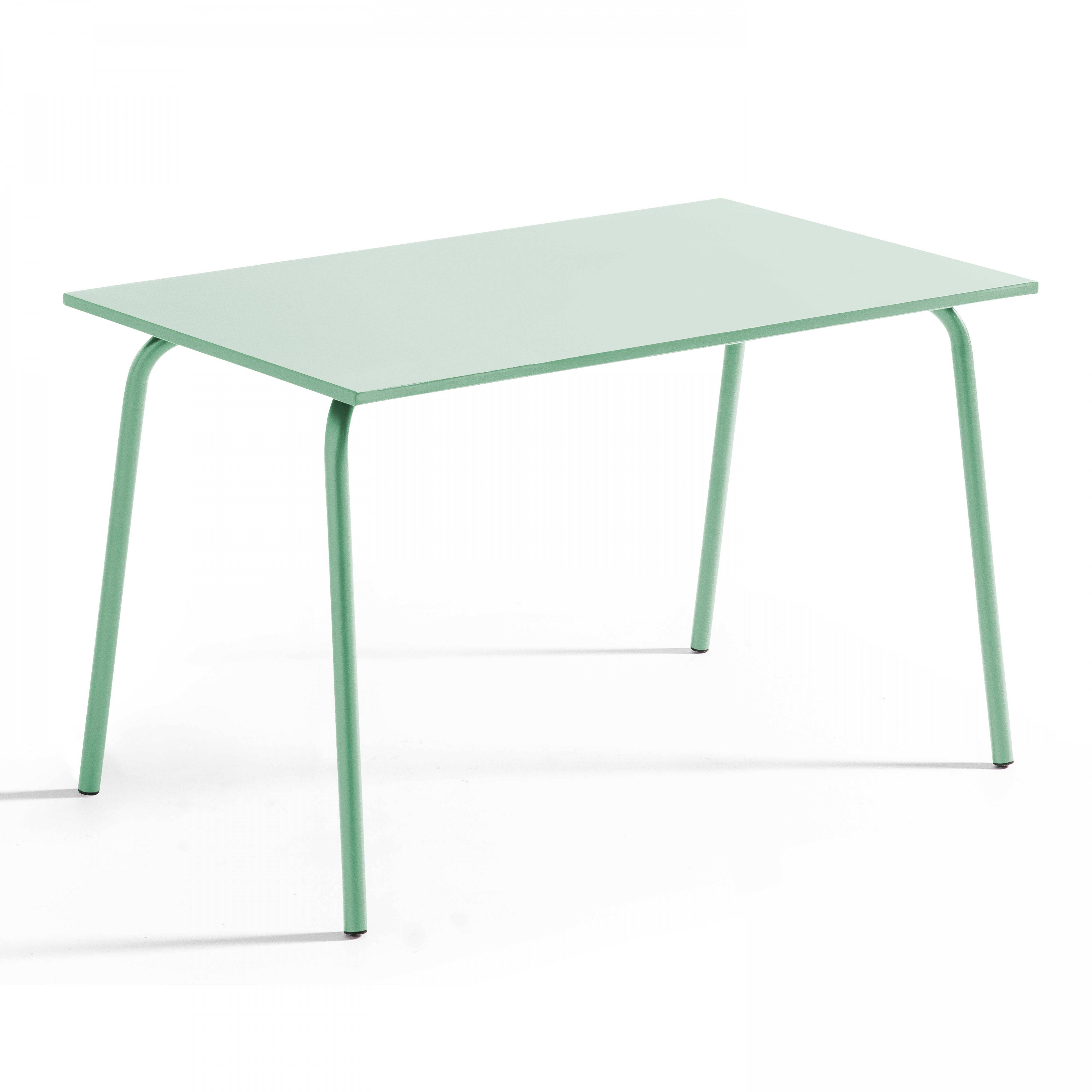 Oviala - Ensemble table de jardin et 4 fauteuils en métal vert sauge Palavas - Oviala - Image 5