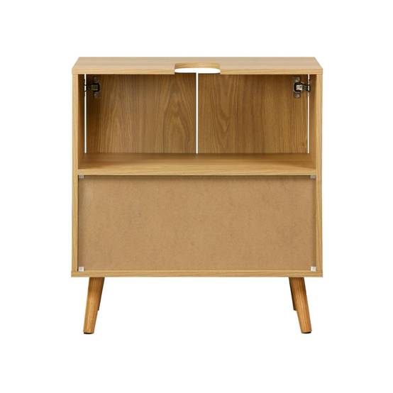 sweeek - Meuble sous lavabo vintage décor bois frêne 65 x 40 x H 70 cm - Nepal | sweeek - Image 4