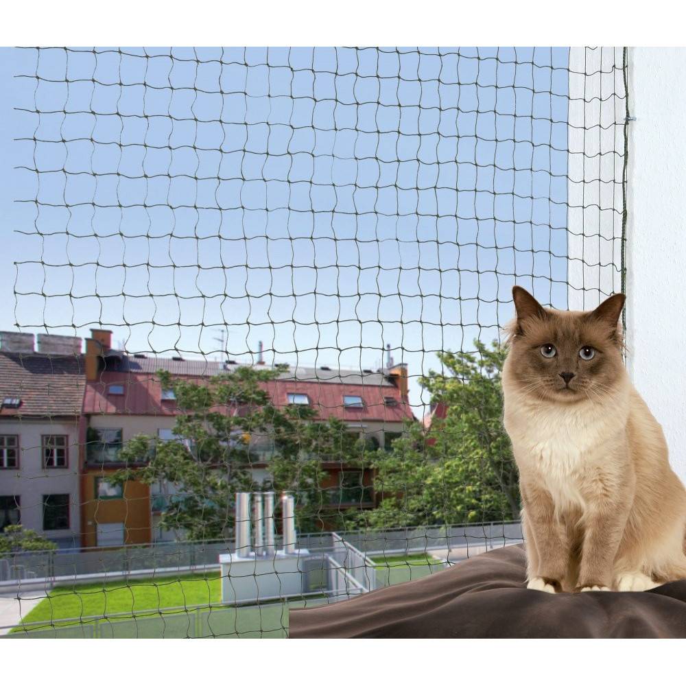 Trixie - Filet de protection, renforcé 2 x 1,5 m vert olive pour chat - Image 1