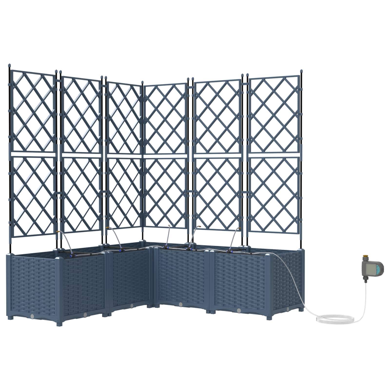 Prolenta Premium - Jardinière polypropylène gris  80 x 40 x 125,5 cm  - Prolenta premium p342.1