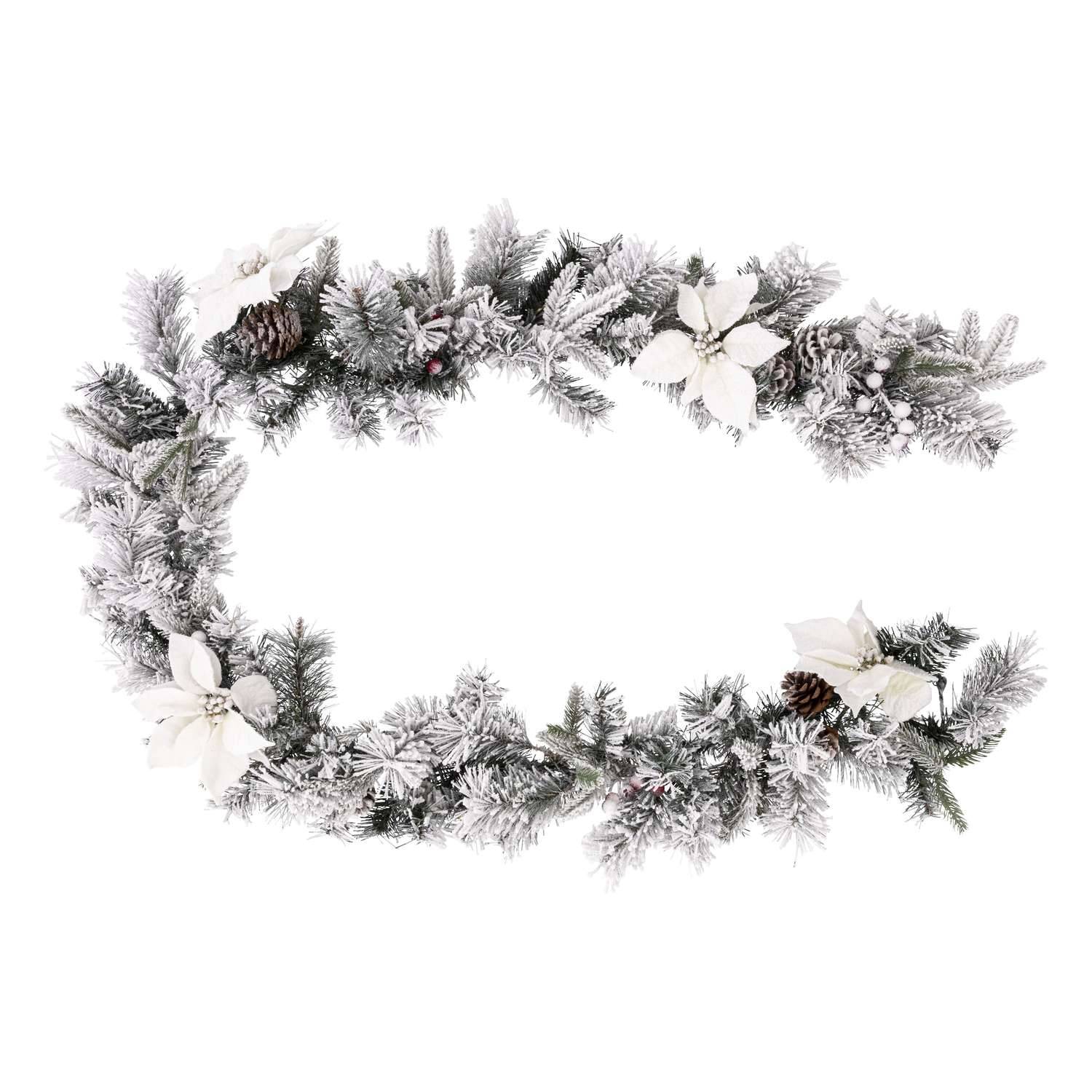 Atmosphera - Guirlande de Noël Eclat hivernal L. 2 M - Blanc - Atmosphera - Image 1